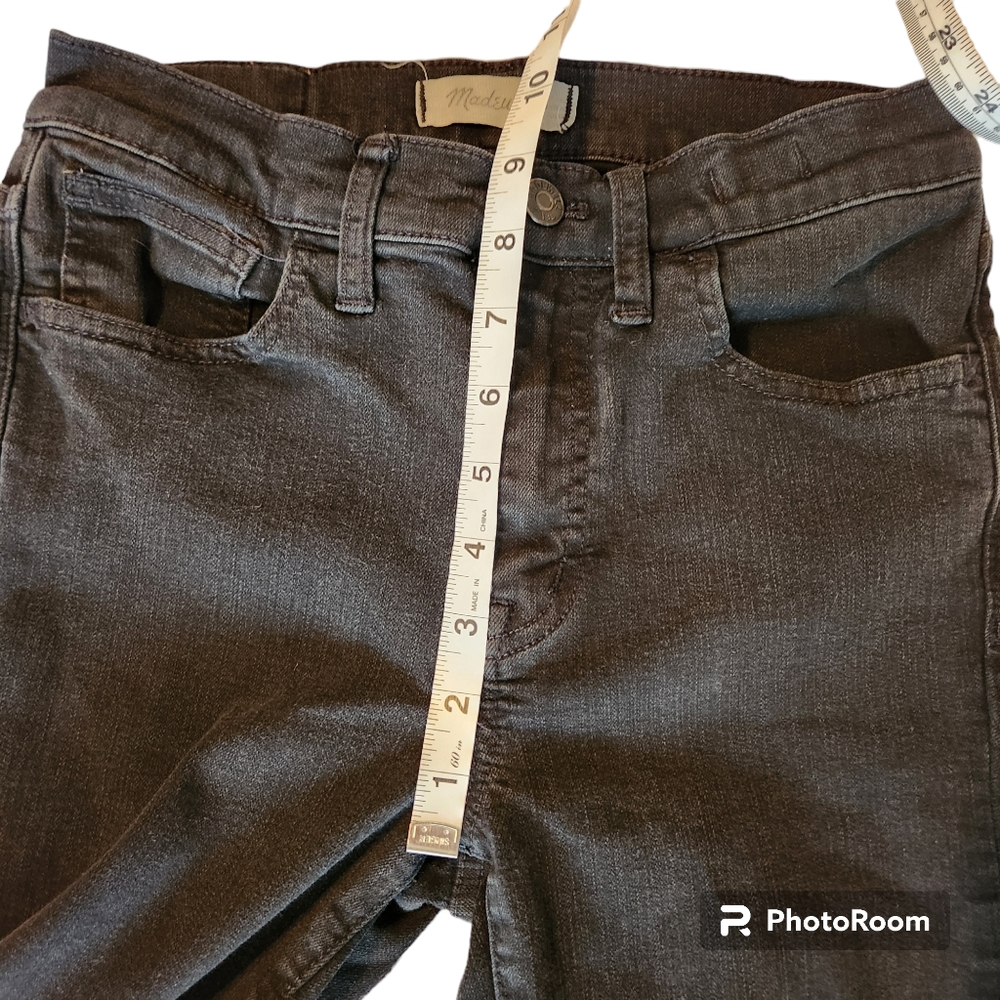 Madewell Roadtripper Black Mid-rise Skinny Jeans, ankle length size 27 - Picture 6 of 13